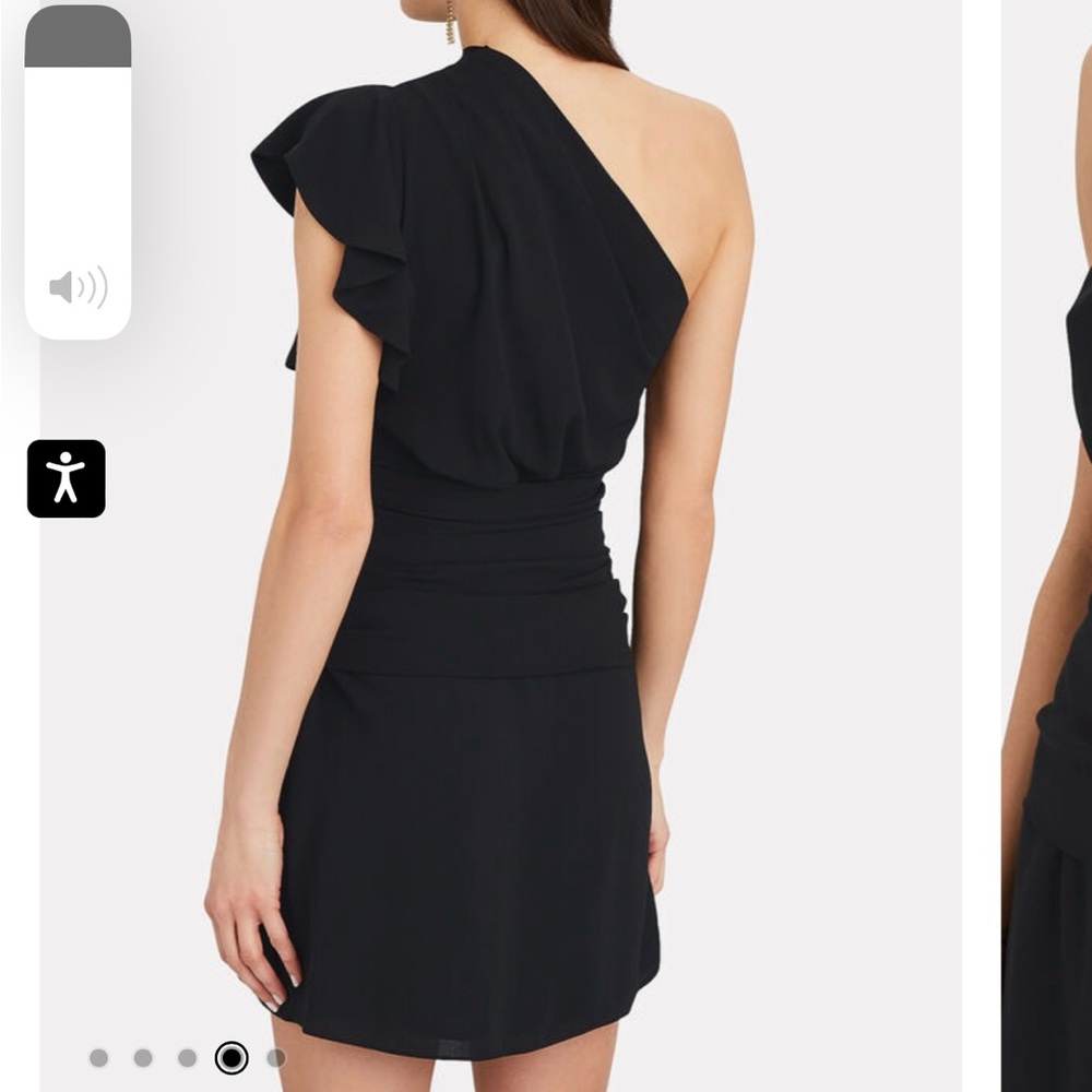IRO Black One-Shoulder Ruffle Mini Dress - Picture 5 of 6